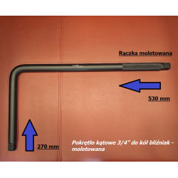 Pokrętło kątowe 3/4", L-800...